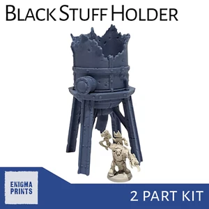 Black Stuff Holder - 28mm Ork 3D Printed Terrain for Tabletop Wargaming - Picture 1 of 4