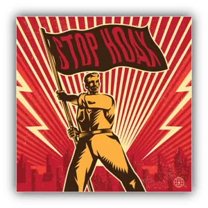 Stop Hoax Retro Vintage Vinyl Aufkleber Autoaufkleber - Bild 1 von 1