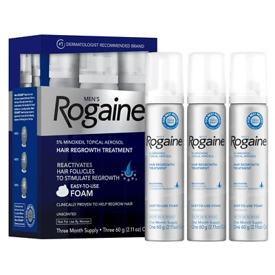 ✳️🔥 Rogaine Foam Hair Loss & Regrowth Treatment 5% Minoxidil 3 Months  ✳️🔥 - Image 1 of 4