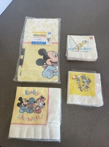 Vintage Kids Party Napkin Lot Mickey Mouse Tom & Jerry Table Cover Made In USA - Picture 1 of 11