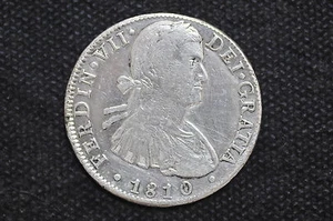 Mexico - Spanish Colonial 1810 Mo HJ 8 Reales Silver Coin ( Wt : 26.64 g ) C25 - Picture 1 of 13