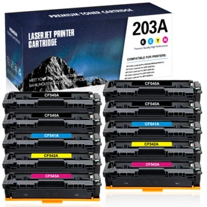 10x Toner Kompatibel Für CF540A HP Color LaserJet Pro MFP M281fdw M254dw - Afbeelding 1 van 10