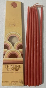 Vintage Hallmark Kerzen rosa dünne Linie Kegel sechs 10 Zoll - Bild 1 von 5