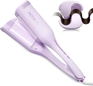Curling Iron Hair Crimper Waver - 1.4 Inch Anti-Scald Rovy Waves Curling Wand, I - Picture 1 of 7
