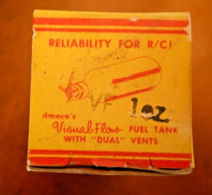 DMECO MODEL AIRPLANE VISUAL FLOW DUAL VENT 1 OUNCE FUEL TANK, NEW IN BOX - Picture 1 of 9