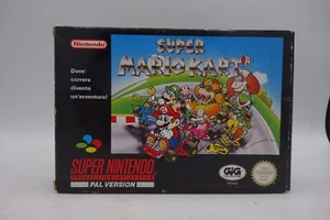 SUPER MARIO KART SUPER NNINTENDO snes PAL w/ Full Gig Box in Box - Picture 1 of 13