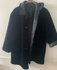 Elegant black faux fur coat. Mid length. UK 14 - 16 Reversible  Style HM Zaran
