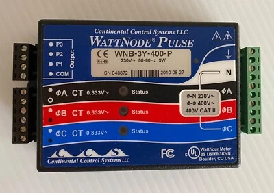 Continental Control Systems WattNode Pulse WNB-3Y-400-P    *NEW* - Image 1 of 4