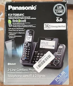 Panasonic KX-TG9541C 2-Line Cordless Phone w/ Link2Cell and Answering Machine - Zdjęcie 1 z 2