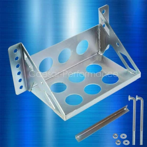 Steel Bolt-In Battery Mounting Box Tray Universal Fit-14.3" Overall Hold Down - Picture 1 of 11