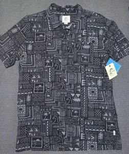 CAMISA HOMBRE TALLA/M O’NEILL CUELLO NEGRO Y GRIS ABOTONADA MANGA CORTA NUEVA CON ETIQUETAS - Imagen 1 de 5