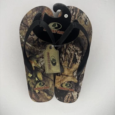 Mossy Oak Camo Men’s Flip Flops Sandals | Size Small 7/8 New - Image 1 of 4
