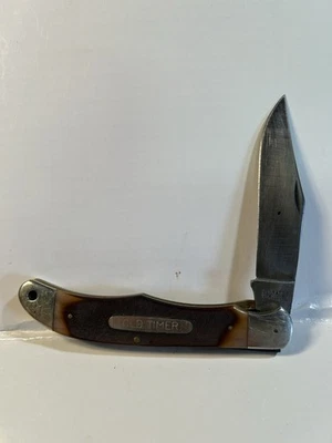 DE COLECCIÓN DESCATALOGADO SCHRADE EE. UU. 125OT PLEGABLE CAZADOR SIN FUNDA USADO REVESTIMIENTO BLOQUEO Foto 1 de 4