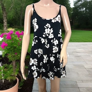 Brandy Melville Tiered Ruffle Dress One Size Jada Dark Floral Romantic Coquette - Picture 1 of 17