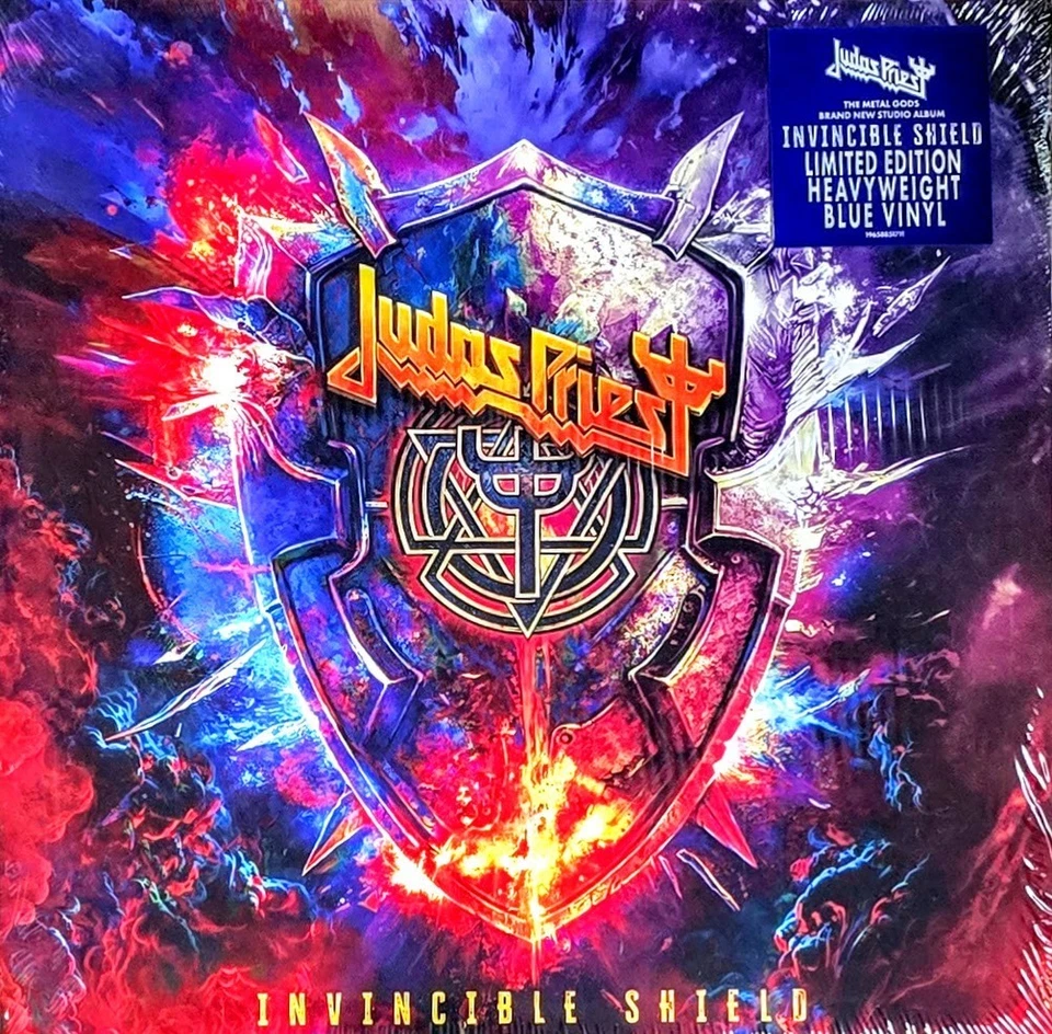 JUDAS PRIEST INVINCIBLE SHIELD - 180-GRAM BLUE VINYL 2-LP SET " NEW, SEALED " - Image 1 of 2