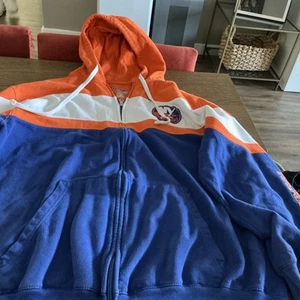 Majestic - Sudadera con capucha cremallera completa de los New York Islanders de la NHL - XXL para hombre - Imagen 1 de 17