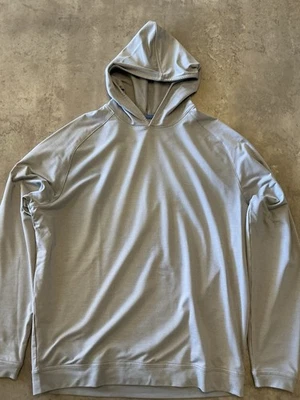 Peter Millar British Gray 1/4 Zip Hoodie Pullover Size Medium - Image 1 of 4