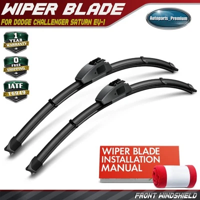 Limpiaparabrisas delantero de 22" y 22" para Dodge Challenger Charger Saturn 2 piezas Foto 1 de 4