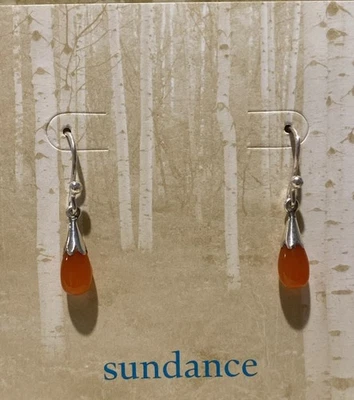 Catálogo Sundance Pendientes Colgantes Lágrima Plata Esterlina en Cornalina Foto 1 de 3