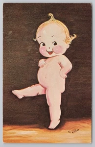 Tarjeta postal artística Kewpie Doll Baby de Jo Hughes c1960 - Imagen 1 de 2