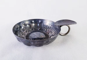 Taza de cata de vinos Tastevin plato de plata vintage de Uberti - Imagen 1 de 13