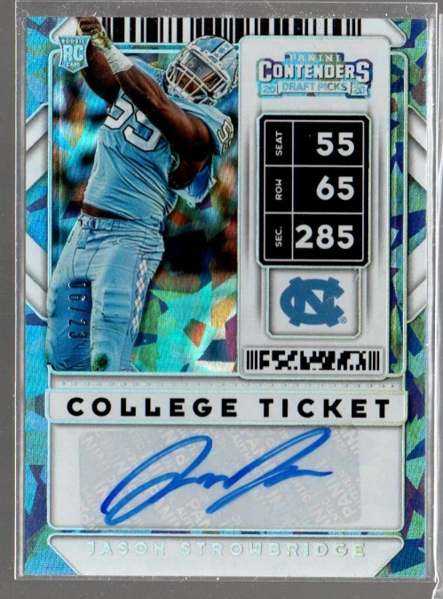 2020 Panini Contenders Draft Picks Cracked Ice #286 Jason Strowbridge Auto /23 - Image 1 of 1