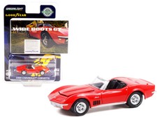 1969 Chevrolet Corvette Convertible Red "Wide Boots GT" 1/64 Diecast Model Car