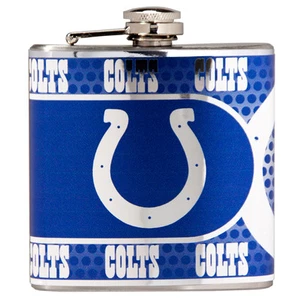 NWT $25 INDIANAPOLIS COLTS NFL Flask 6 oz. Stainless Steel NEW - Imagen 1 de 1