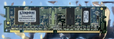 Kingston Retro/Vintage 128MB PC100 168-pin DIMM SDRAM non-ECC Module KVR100X64C2 - Image 1 of 4