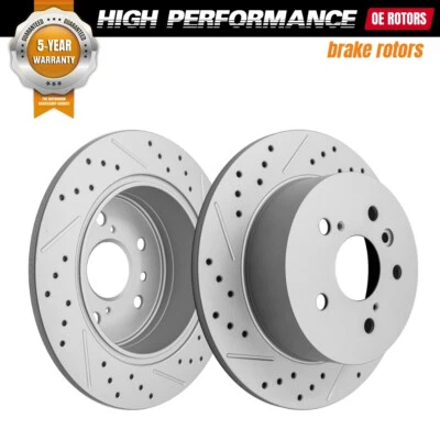 Rotores perforados de disco trasero para Lexus ES350 2007-2012 2007-2011 Toyota Camry Avalon Foto 1 de 4