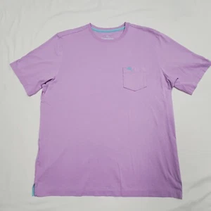 Large Tommy Bahama Wisteria Purple New Bali Skyline Crewneck Pima T-Shirt 46" - Picture 1 of 10