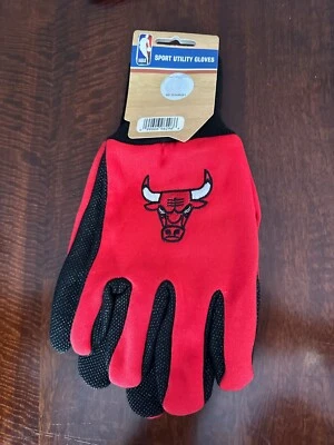 Guantes utilitarios antideslizantes rojos NBA Chicago Bulls 2 tonos Foto 1 de 2