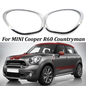 Headlight Trim Ring Bezel ABS For MINI R60 Cooper Countryman 2011-2016 Chrome - Picture 1 of 8