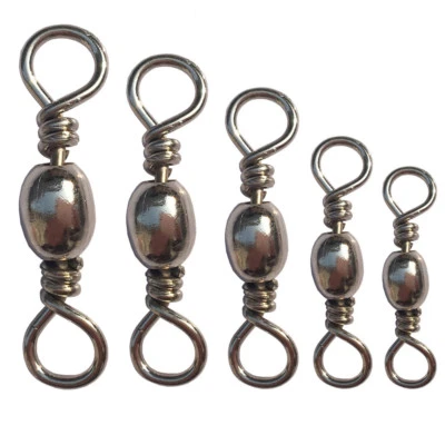 100pcs Rolling Barrel Fishing Swivel Steel Fishing Swivel Fish Tackle Connector - Image 1 of 4