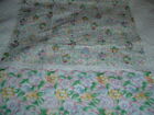 Vtg 90s Spring Flowers Bird Houses Garden Cushion Sew Fabric Pillow 18x43 #PB
