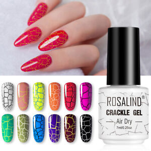 ROSALIND Crackle Gel Nail Polish For Nail art manicure Set Air dry nail polish*Y