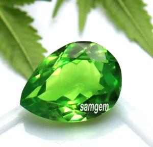 9 Ct Natural Peridot Gemstone Green Color Pear Shape Certified Loose Gemstone - Picture 1 of 7
