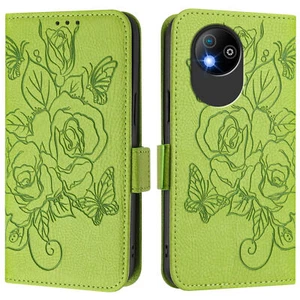 For ZTE Blade A35 Lite, Fashion Flowers Pattern Leather Wallet Stand Case Cover - Picture 1 of 26