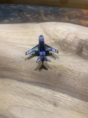 Galoob Micro Machines Boeing 747 Black/Purple "LGA" Plane Mini Aircraft - Image 1 of 4
