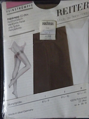 Straps – Strümpfe Feinstrümpfe Reiter Feinkrepp 20 den Gr. I 8 ½ - 9 35-37 NEU! - Bild 1 von 2