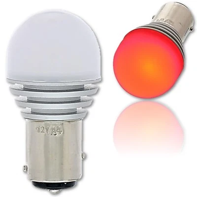 #1157 Red LED 12V Park Tail Light Brake Stop Turn Signal Lamp Bulb EACH 7x6.4 - Image 1 of 4