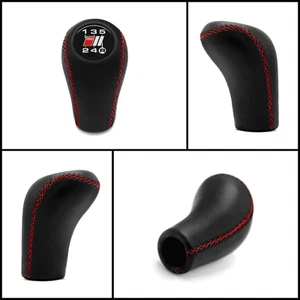 AUDI SHIFT KNOB 5 SPEED RED STITCH A3 8L C3 C4 100 A6 C5 B3 B4 80 A4 B5 B2 90 A8 - Picture 1 of 6
