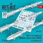 Reskit Rs48-0364 Scale 1:48 Bru-41/A Improved Multiple Ejector Rack (Imer) 3 Pcs