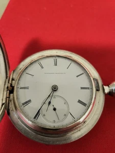NATIONAL (ELGIN) 18s 11j POCKET WATCH 6oz COIN CASE RUNS - Picture 1 of 11
