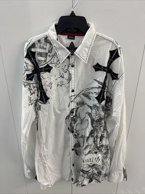 Camisa Roar Hombre Gráfica 3XL Bordada Blanca Negra Positividad (D16) Foto 1 de 4