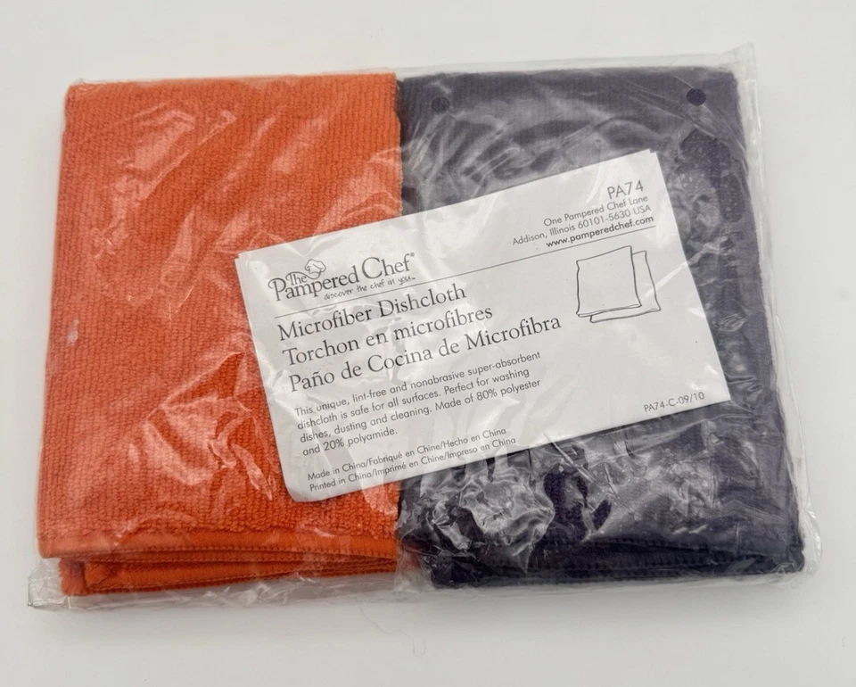 Избалованный шеф-повар микроволокна салфетка PA74 набор из 2 оранжевый и фиолетовый без ворса новый - Изображение 1 из 2