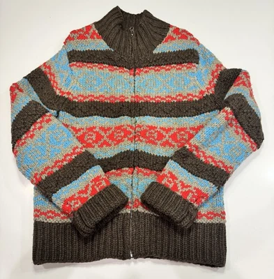 Abercrombie & Fitch / Ezra Fitch Hand Knit Unisex Wool Sweater  Size Medium  - Image 1 of 4