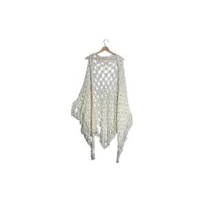 Krochetta By Papillon Crochet Shawl Boho Layering Festival Cover Up - Picture 1 of 5