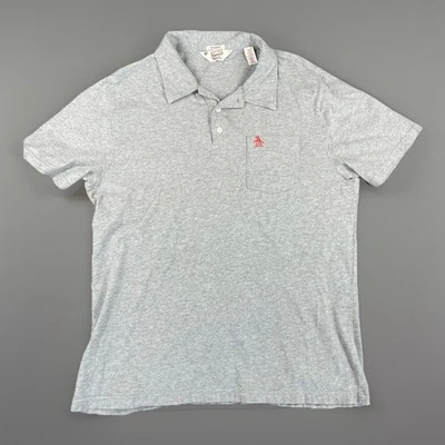 Camisa Polo Penguin Para Hombres L Gris Calce Clásico Bolsillo Logo Ligera Golf Informal Foto 1 de 4