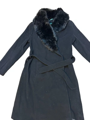 Ralph Lauren шерстяная смесь надежном пальто старые деньги классический искусственного меха воротник ремень пальто 8 - Изображение 1 из 4